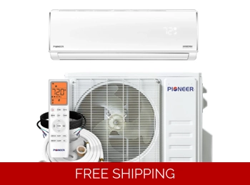 Pioneer 30K-Btu 19 SEER2 Mini Split Heat Pump AC (-4°F) 9 EER/9 HSPF (R454B)